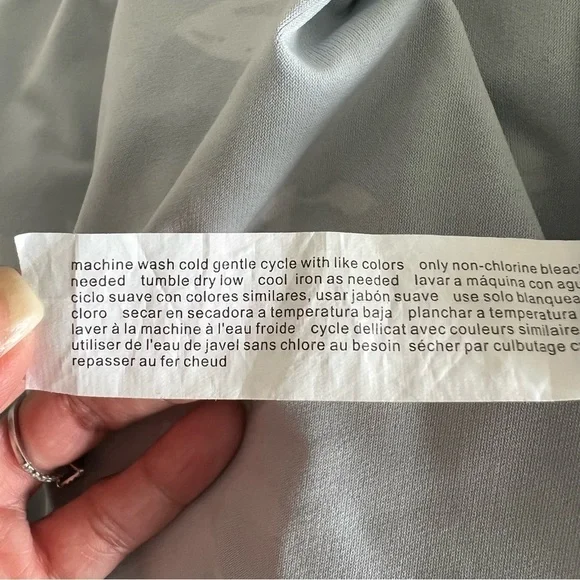 Eloquii Boho Tie Neck L/S Top Keyhole Back Cut Out Stretch Blue Floral 20 - Picture 10 of 10